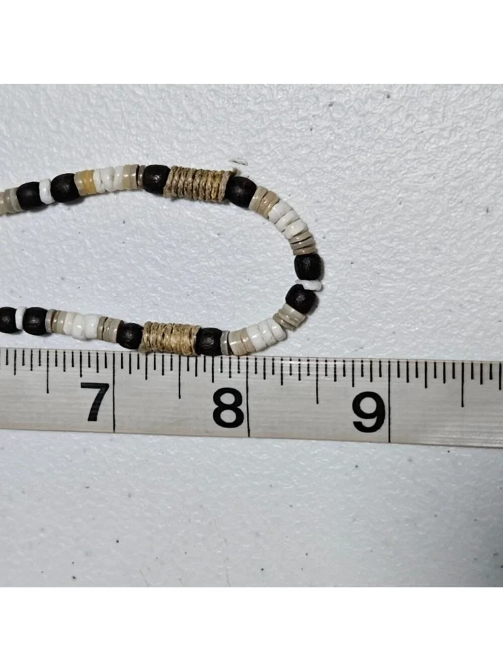 Vintage Boho Beaded Necklace Beach Core Surfer Shell Wood Beads Mens  Jewelry
